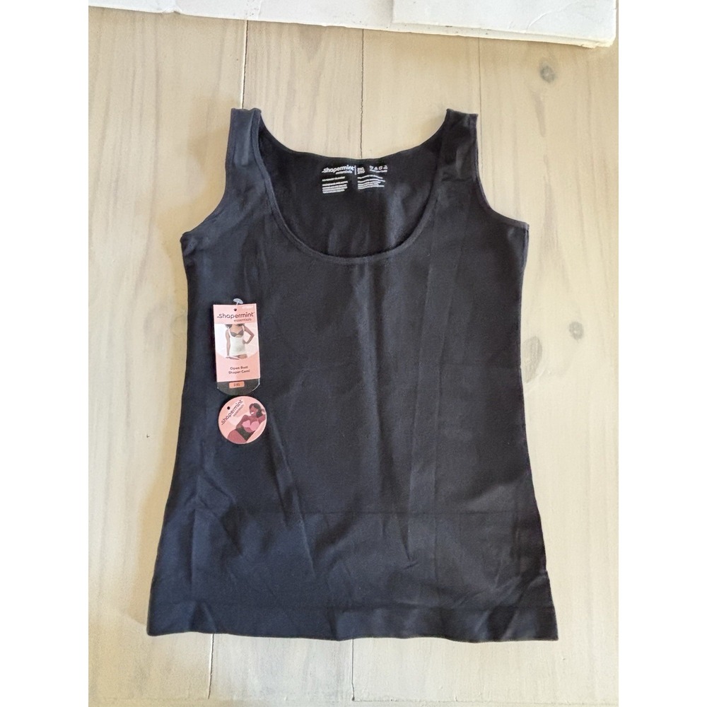 Shapermint Essentials Womens Sz 3XL Black Open Bust Shaper Cami 73002 Plus EUC